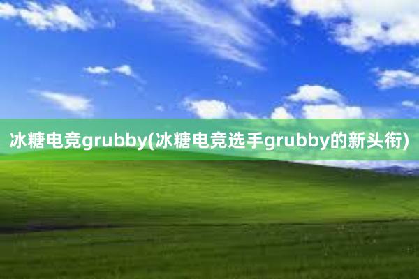 冰糖电竞grubby(冰糖电竞选手grubby的新头衔)