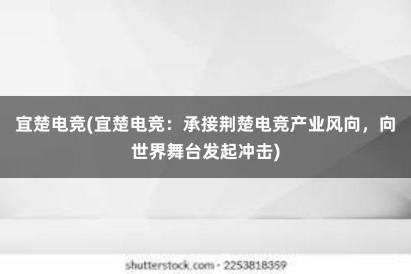 宜楚电竞(宜楚电竞：承接荆楚电竞产业风向，向世界舞台发起冲击)