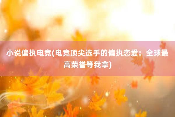 小说偏执电竞(电竞顶尖选手的偏执恋爱：全球最高荣誉等我拿)