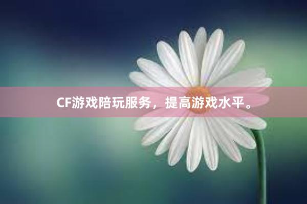 CF游戏陪玩服务，提高游戏水平。