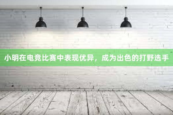 小明在电竞比赛中表现优异，成为出色的打野选手