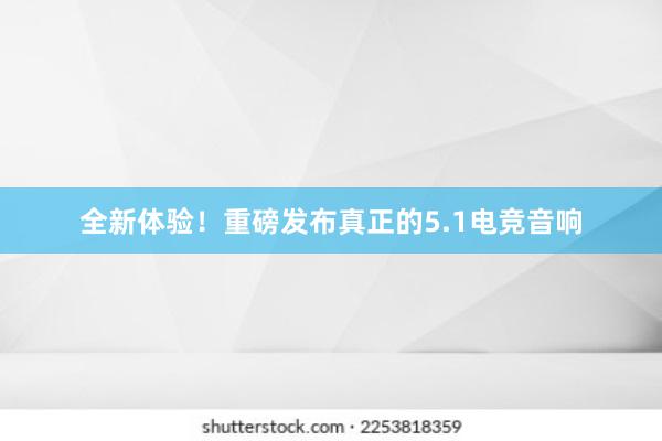 全新体验！重磅发布真正的5.1电竞音响